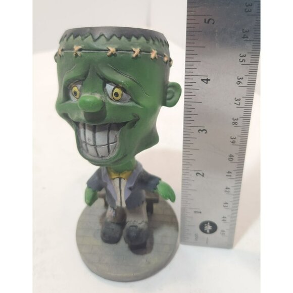 Vintage Frankenstein Monster Goofy Smile Ceramic Bobblehead Nodder Figurine - Picture 10 of 11